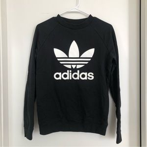 ⚫️ Black and White Adidas Crewneck Sweatshirt